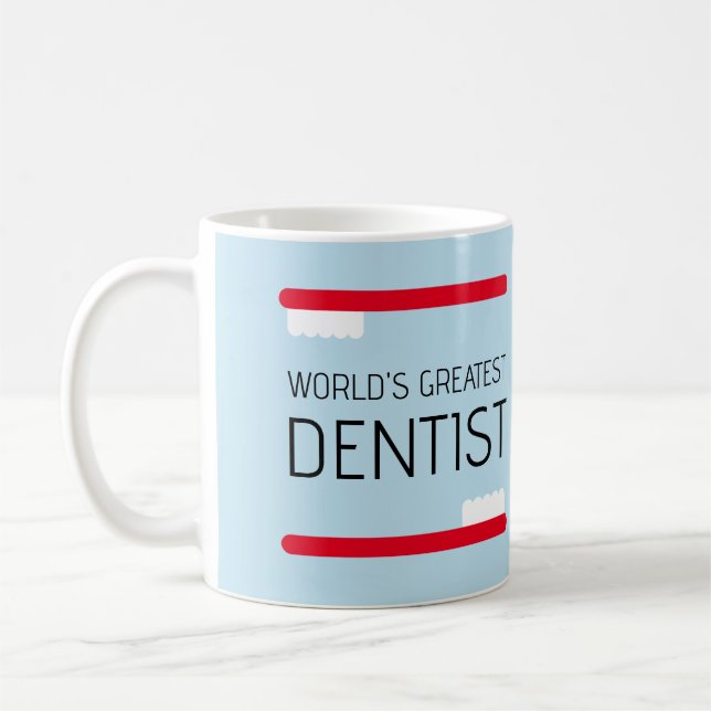 Världsmästare Dentist-kaffepresentant mugg (Vänster)