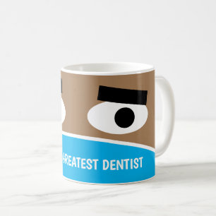 Världsmästare Dentist lustig ansikte mask Kaffemugg