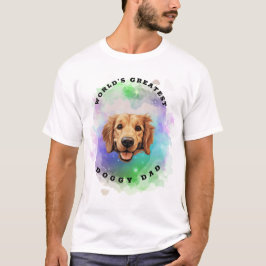 Världsmästare Doggy Pappa - Golden Retriever T Shirt