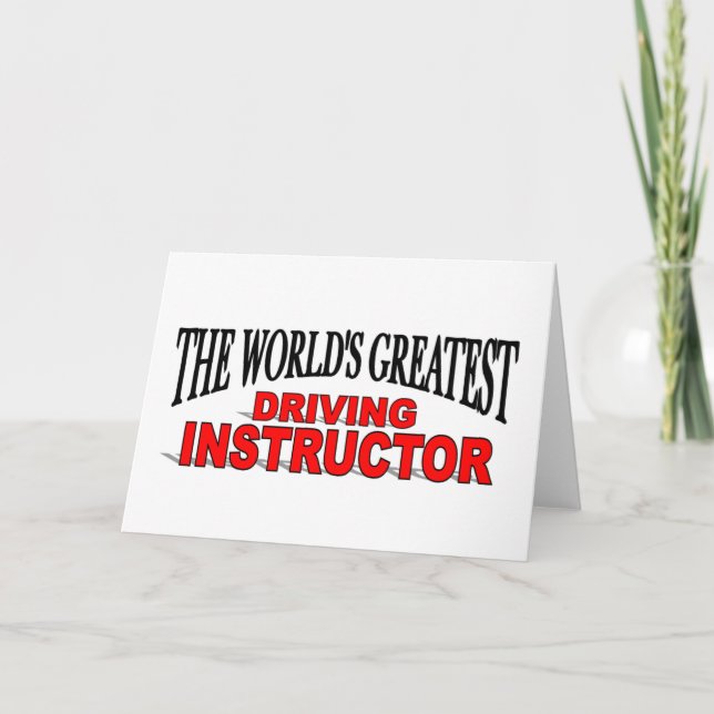 Världsmästare Driving Instructor Kort (Framsida)