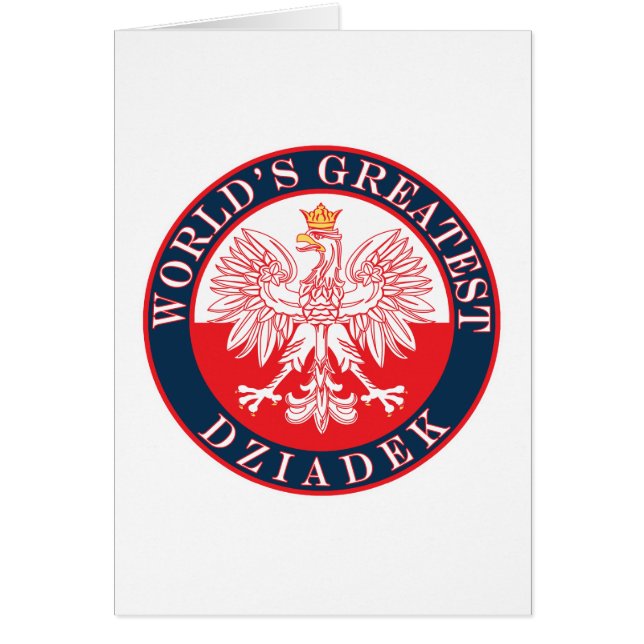 Världsmästare Dziadek Hälsningskort (Framsidan)