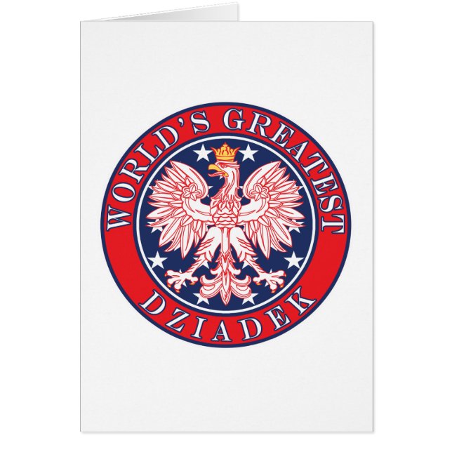 Världsmästare Dziadek Hälsningskort (Framsidan)