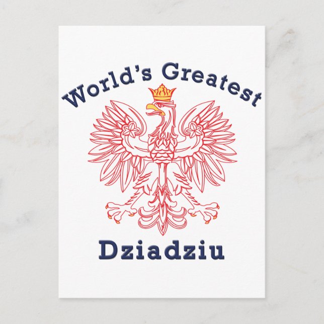 Världsmästare Dziadziu Red Eagle Vykort (Framsida)