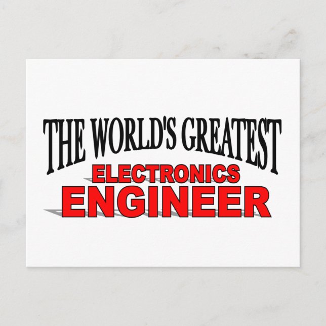 Världsmästare Electronics Ingenjör Vykort (Framsida)