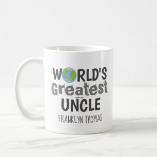Världsmästare farbror Cute Planet Personlig Kaffemugg