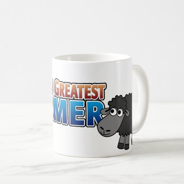 Världsmästare Farmer - svarta får Kaffemugg (Framsida höger)