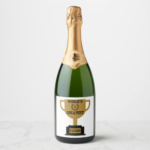 Världsmästare Fars dag Sparkling Vin etikett