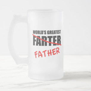 Världsmästare Farter Funny Fars dag Frostat Ölglas