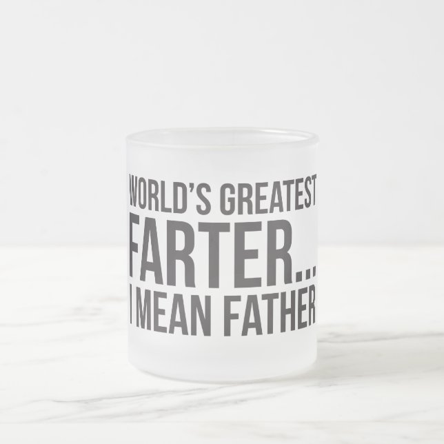 Världsmästare Farter…, Jag betyder fadern Frostad Glasmugg (Center)