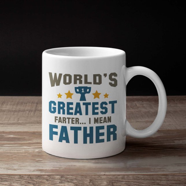 Världsmästare Farter Kaffemugg (world's greatest farter I mean father mug)