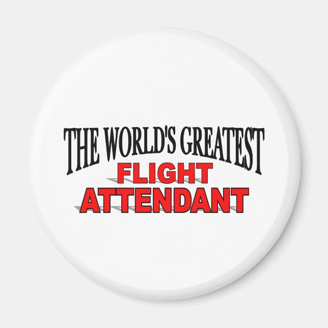 Världsmästare Flight Attendant Magnet (Framsidan)