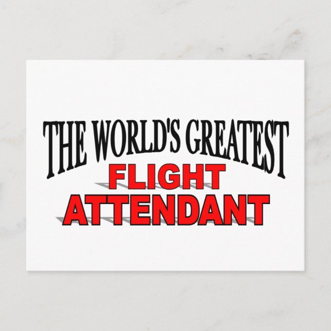 Världsmästare Flight Attendant Vykort (Framsida)