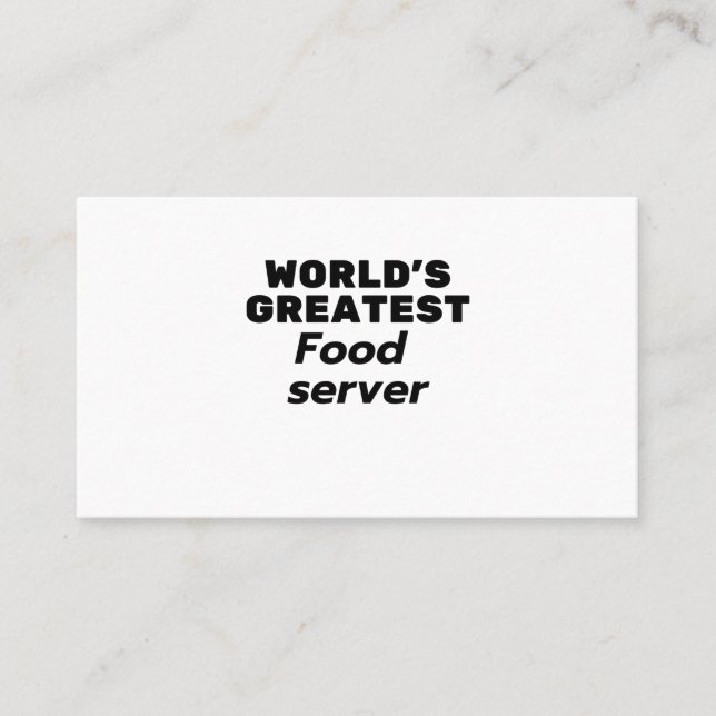 Världsmästare Food Server Visitkort (Framsida)
