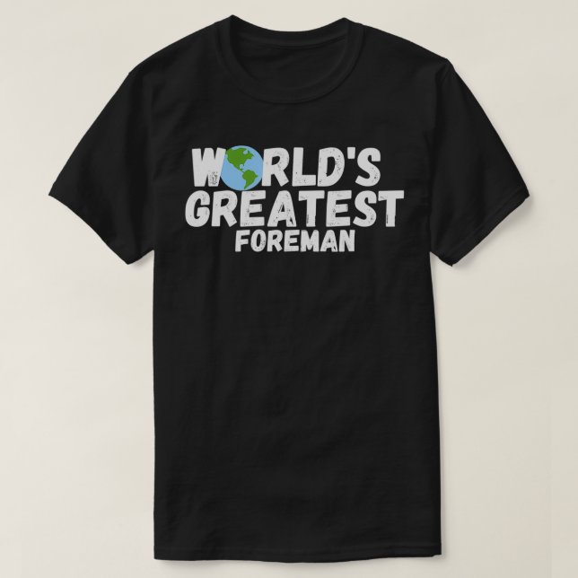 Världsmästare Foreman Gift T Shirt (Design framsida)