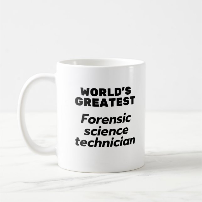 Världsmästare Forensics Science Technician Kaffemugg (Vänster)