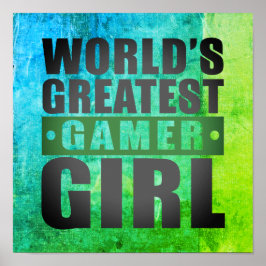 Världsmästare Gamer Girl Poster