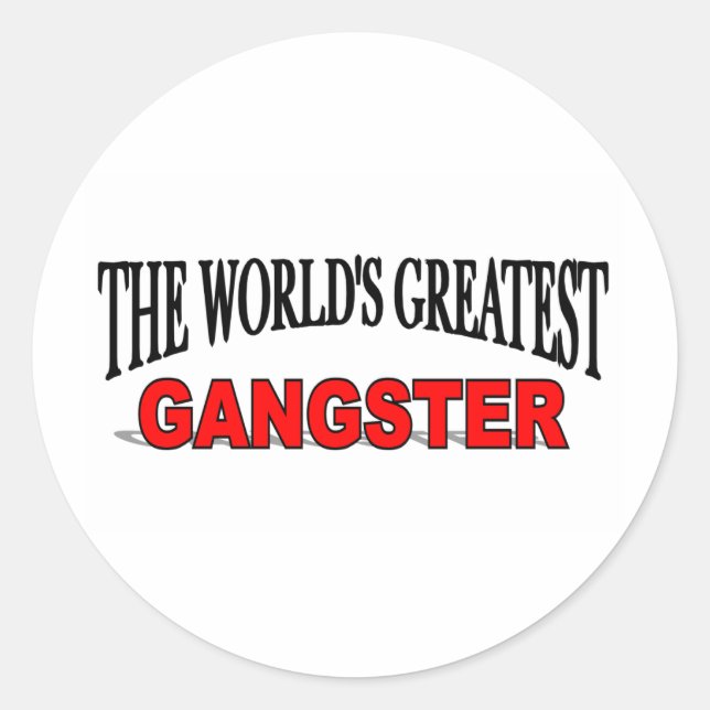 Världsmästare Gangster Runt Klistermärke (Framsida)