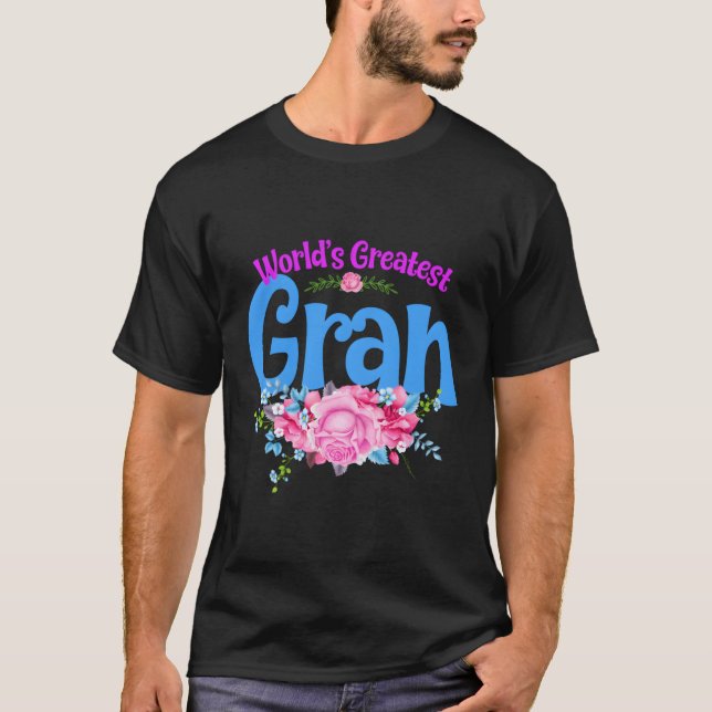 Världsmästare Gran - Grandma T Shirt (Framsida)