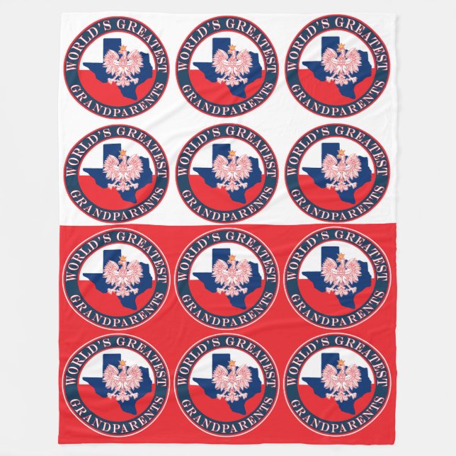 Världsmästare Grandföräldrar Fleecefilt (Framsidan)