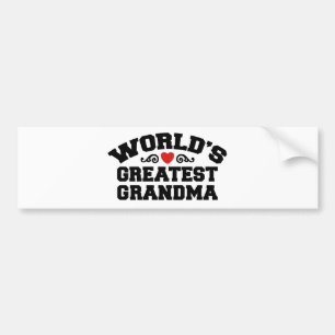 Världsmästare Grandma Bildekal