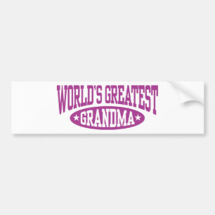 Världsmästare Grandma Bildekal