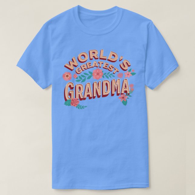 Världsmästare Grandma, Grandmor Granny Grand Grand T Shirt (Design framsida)