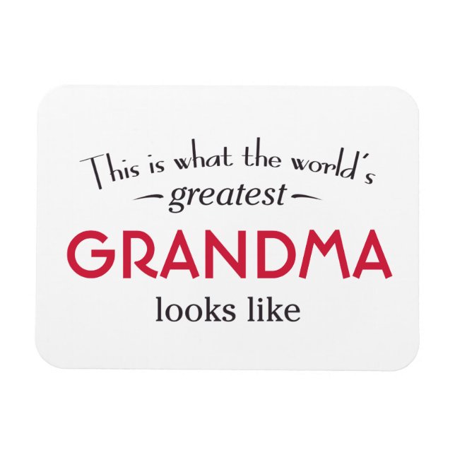 Världsmästare Grandma Magnet (Horisontell)