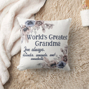 Världsmästare Grandma Personlig Dekorativ kudde