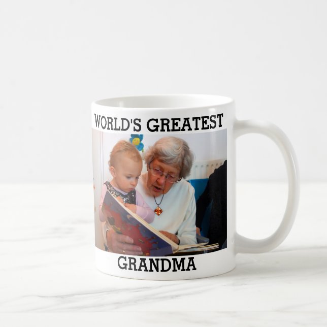 Världsmästare Grandma Photo Skapar din egen Kaffemugg (Höger)