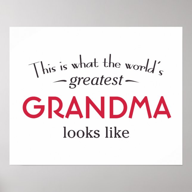 Världsmästare Grandma Poster (Framsidan)