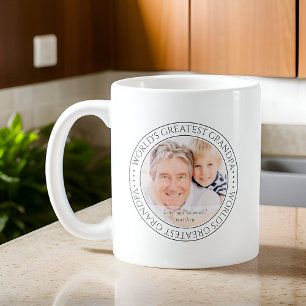 Världsmästare Grandpa Modern Classic Photo Kaffemugg
