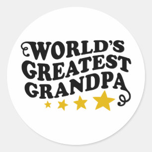 Världsmästare Grandpa Runt Klistermärke