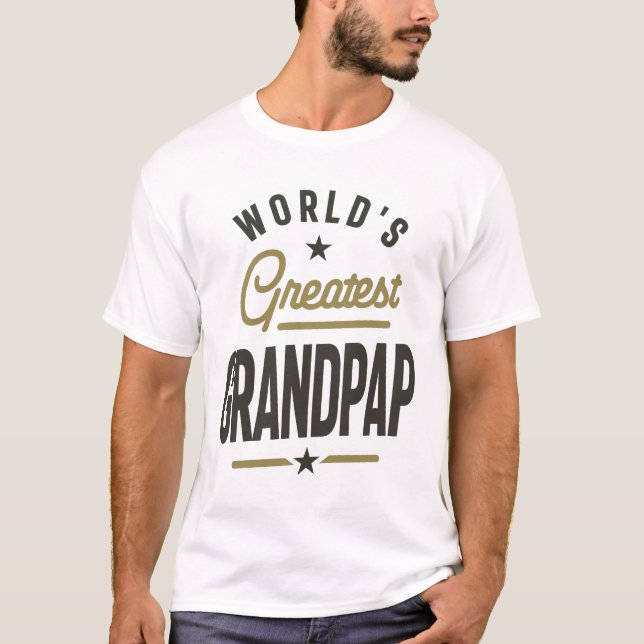 Världsmästare Grandpap - Pappa Grandpa T Shirt (Framsida)