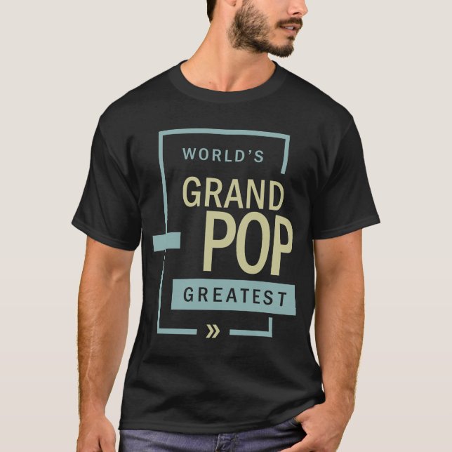 Världsmästare Grandpop | Bästa morpop någonsin T Shirt (Framsida)