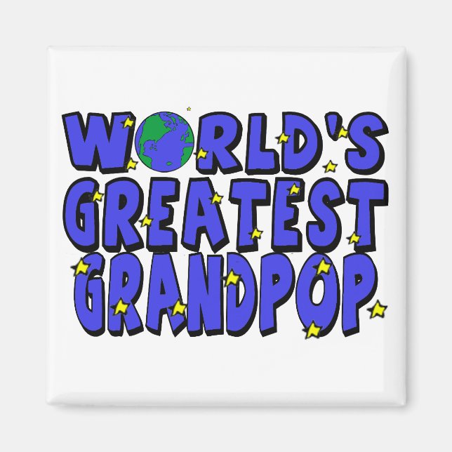 Världsmästare Grandpop Magnet (Framsidan)
