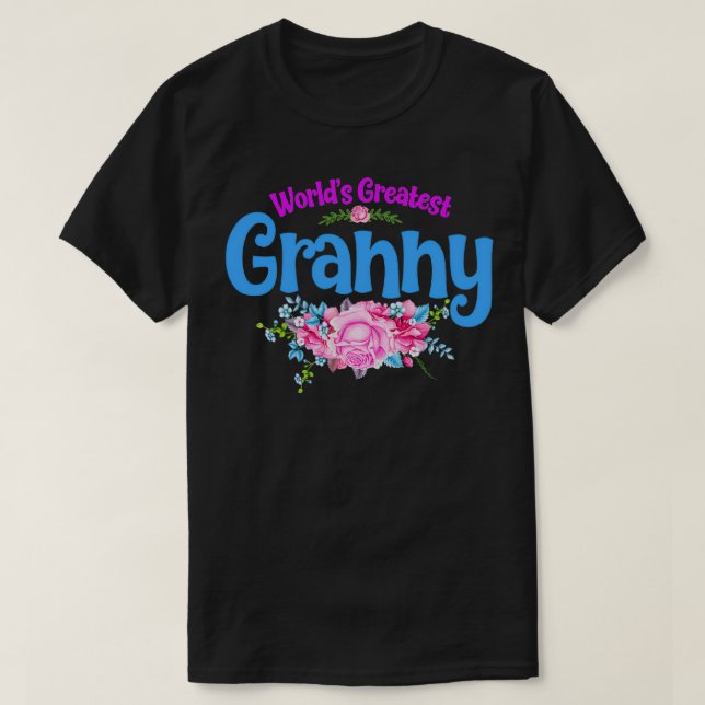 Världsmästare Granny Grandma Pullover T Shirt (Design framsida)