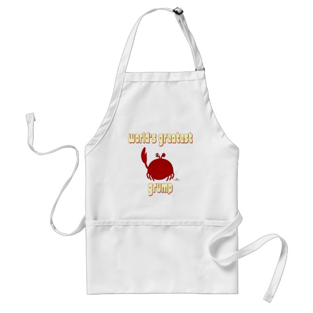 Världsmästare Grump för leende Red Crab Förkläde (Framsidan)