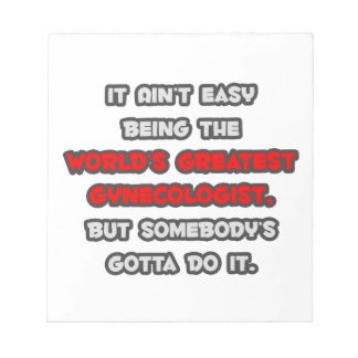Världsmästare Gynecolog Joke Anteckningsblock