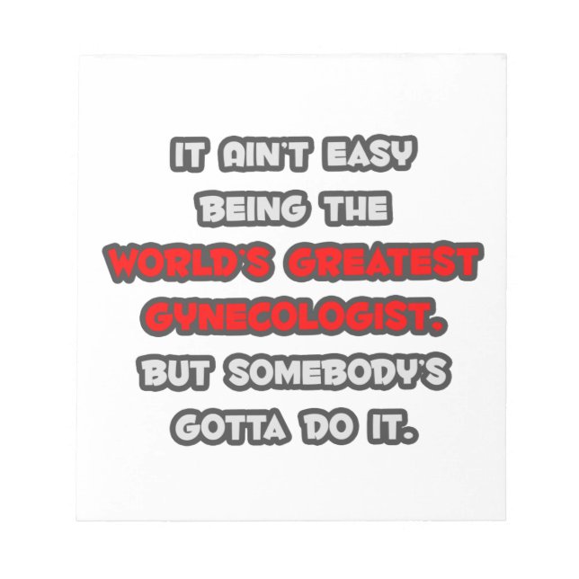 Världsmästare Gynecolog Joke Anteckningsblock (Framsida)