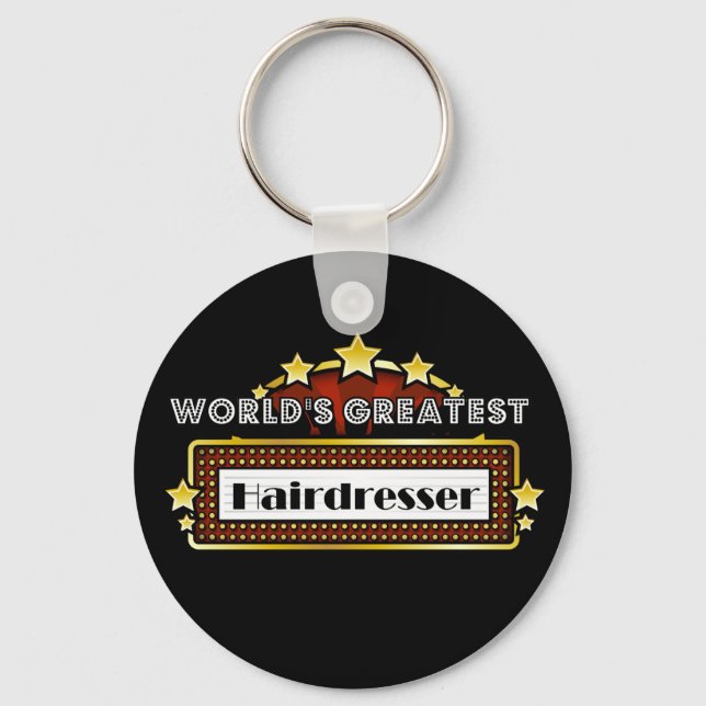 Världsmästare Hairdresser Nyckelring (Framsida)