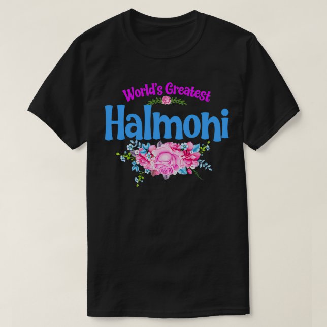 Världsmästare Halmoni Sydkoreanska mormor T Shirt (Design framsida)