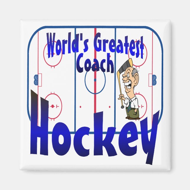 Världsmästare Hockey Coach Magnet (Framsidan)