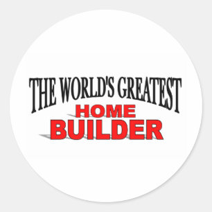 Världsmästare Home Builder Runt Klistermärke