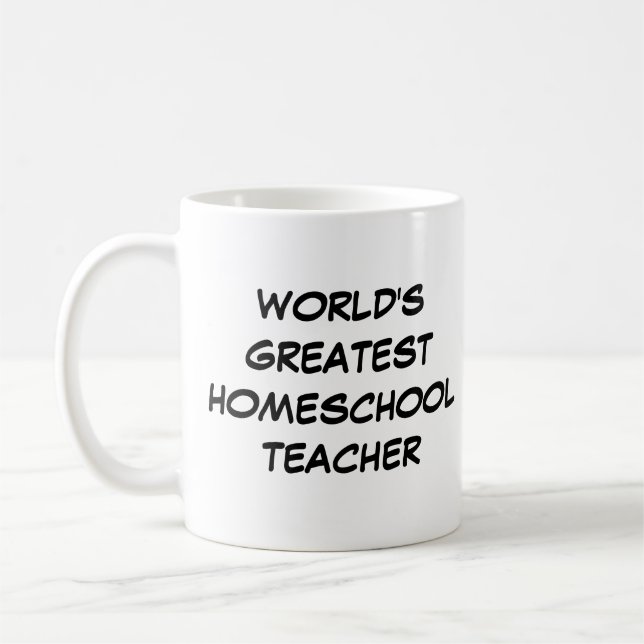 "Världsmästare Homeschool Teacher" Mugg (Vänster)