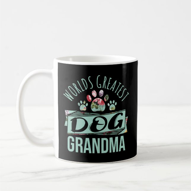 Världsmästare Hund Grandma Now Pet Kärlek Kaffemugg (Vänster)