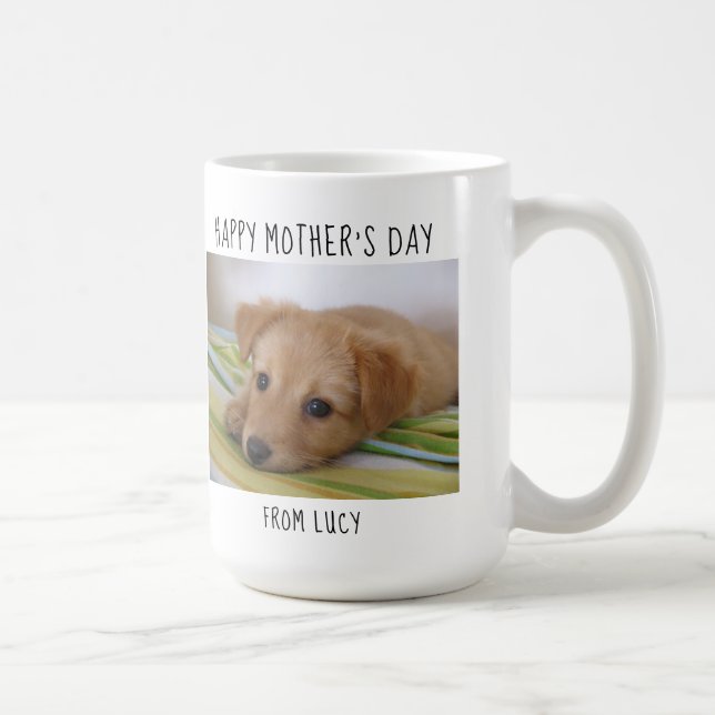 VÄRLDSMÄSTARE HUND MAMMA - LYCKLIG MORS DAG KAFFEMUGG (Höger)