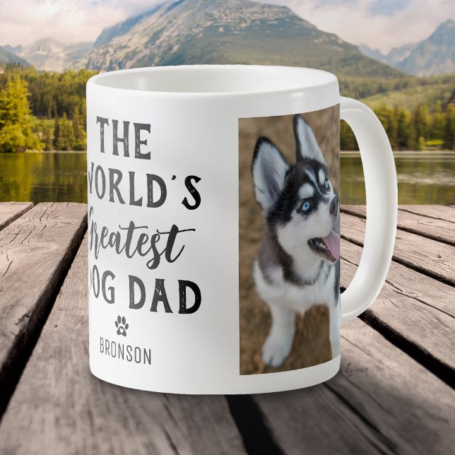 Världsmästare Hund Personlig Pappa Photo Kaffemugg (Skapare uppladdad)
