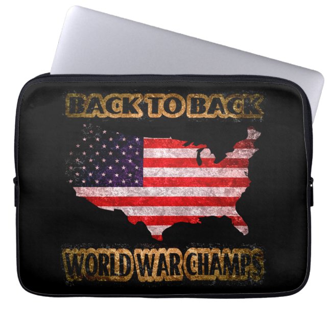 Världsmästare i Back to Back-krig Laptop Fodral (Framsidan)