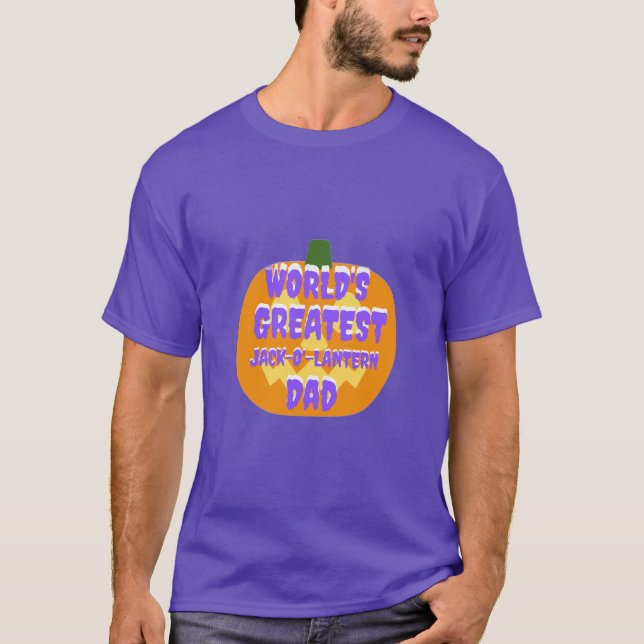 Världsmästare Jack-o'-lantern Pappa T Shirt (Framsida)