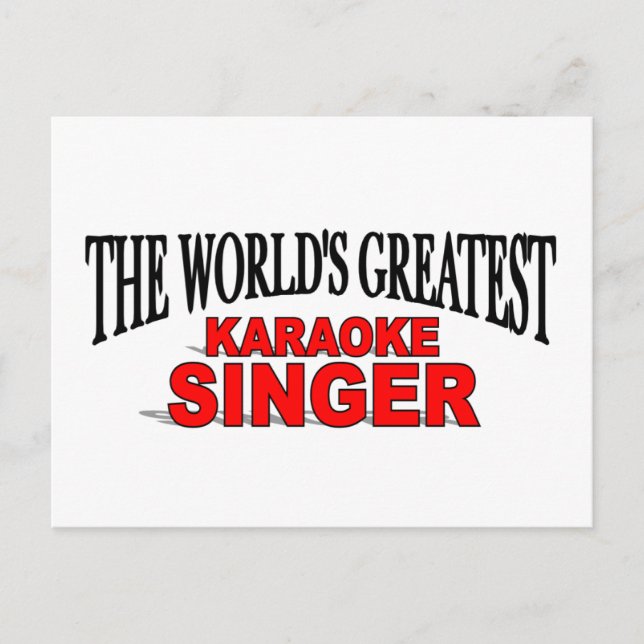 Världsmästare Karaoke Singer Vykort (Framsida)